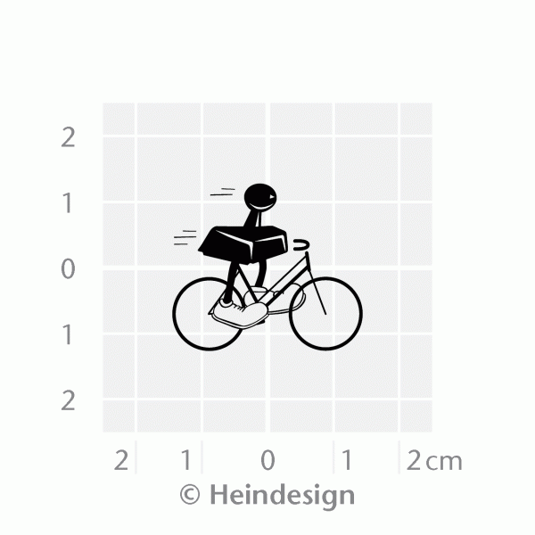 Motivstempel Titel: Stempelmännchen · auf dem Fahrrad